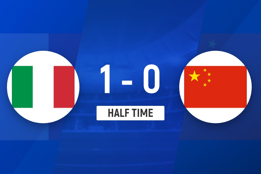 半场-中国U20女足0-1意大利U20女足 门前漏人致丢球刘晨贡献3扑救